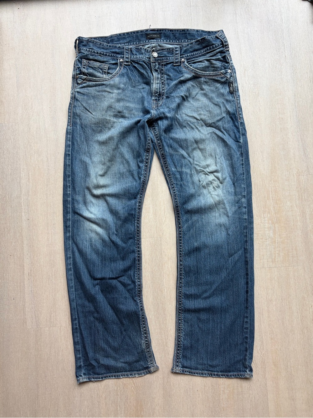 Y2K Baggy Silver Jeans